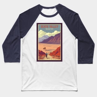 Death Valley National Park Vintage Travel  Poster Baseball T-Shirt